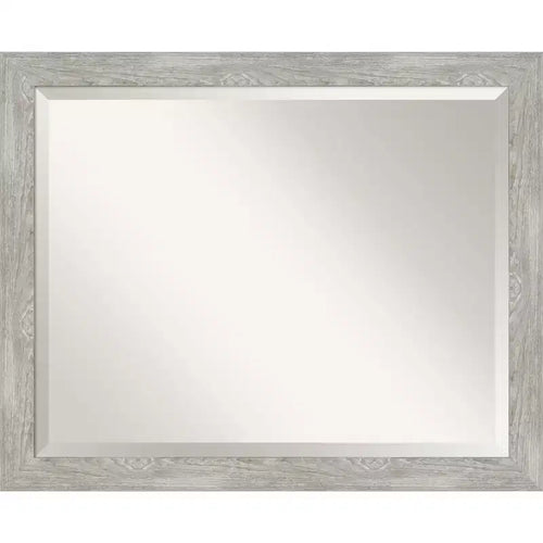 32" x 26" Dove Narrow Framed Wall Mirror Graywash - Amanti Art