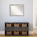 Specchio da parete stretto con cornice, 81 x 66 cm, finitura Dove Graywash