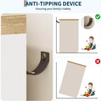 Acekool Armadio Guardaroba in Legno, Armadio da Camera da Letto da 110 cm con 4 Cassetti, Anta, Asta Appendiabiti, Organizzatore di Archiviazione