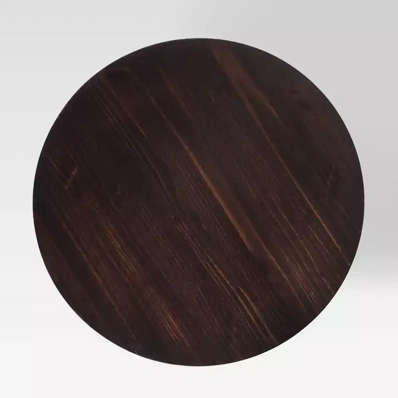 Tavolino da caffè rotondo 36 in legno massello stile rustico moderno