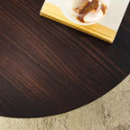 Tavolino da caffè rotondo 36 in legno massello stile rustico moderno