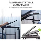 Tavolo regolabile da letto con ruote - Scrivania inclinabile per laptop per casa/ospedale/ufficio (altezza 61-89 cm, capacità 159 kg, 1 pezzo)