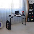 Tavolo regolabile da letto con ruote - Scrivania inclinabile per laptop per casa/ospedale/ufficio (altezza 61-89 cm, capacità 159 kg, 1 pezzo)