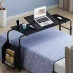 Tavolo regolabile da letto con ruote - Scrivania inclinabile per laptop per casa/ospedale/ufficio (altezza 61-89 cm, capacità 159 kg, 1 pezzo)