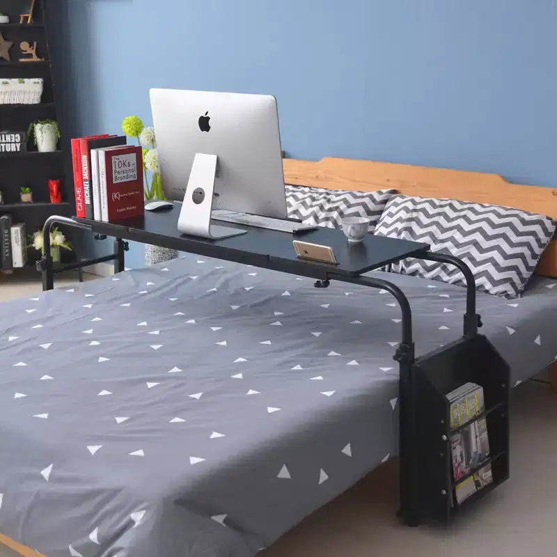 Tavolo regolabile da letto con ruote - Scrivania inclinabile per laptop per casa/ospedale/ufficio (altezza 61-89 cm, capacità 159 kg, 1 pezzo)