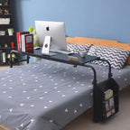 Tavolo regolabile da letto con ruote - Scrivania inclinabile per laptop per casa/ospedale/ufficio (altezza 61-89 cm, capacità 159 kg, 1 pezzo)
