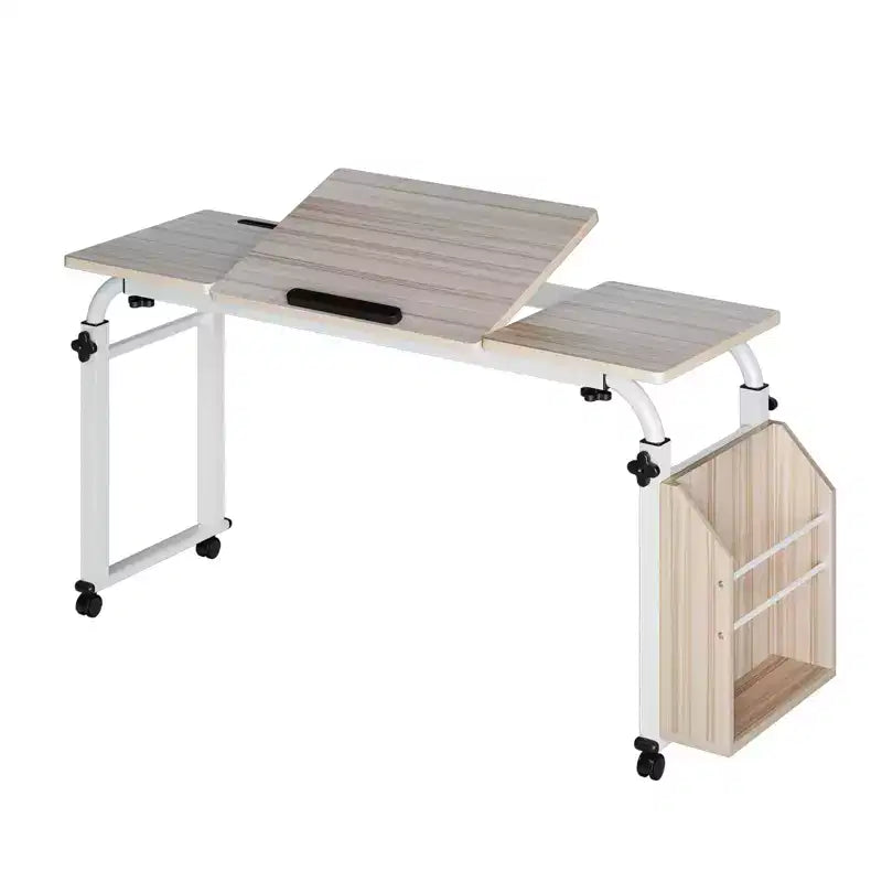 Tavolo regolabile da letto con ruote - Scrivania inclinabile per laptop per casa/ospedale/ufficio (altezza 61-89 cm, capacità 159 kg, 1 pezzo)