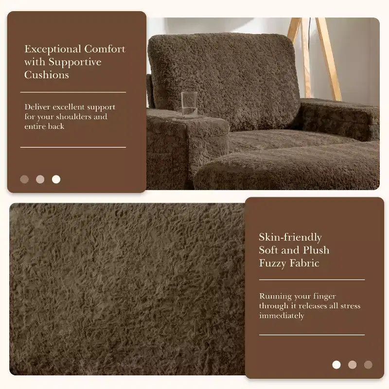 David Chaise Lounge Reclinabile con Ottomana Contenitore da Interno 42