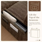 David Chaise Lounge Reclinabile con Ottomana Contenitore da Interno 42