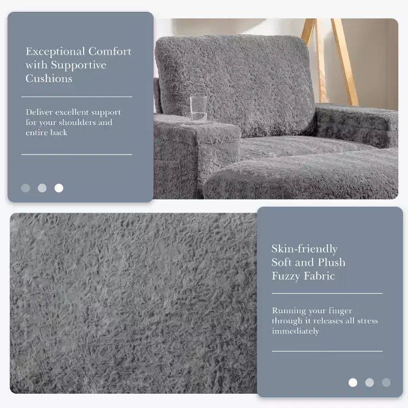 David Chaise Lounge Reclinabile con Ottomana Contenitore da Interno 42