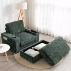 David Chaise Lounge Reclinabile con Ottomana Contenitore da Interno 42