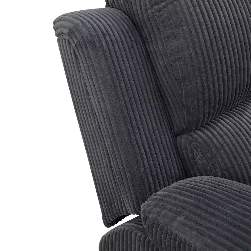 Poltrona Reclinabile Elettrica, Poltrona Reclinabile Manuale in Tessuto con Schienale Regolabile per Soggiorno, Grigio Scuro