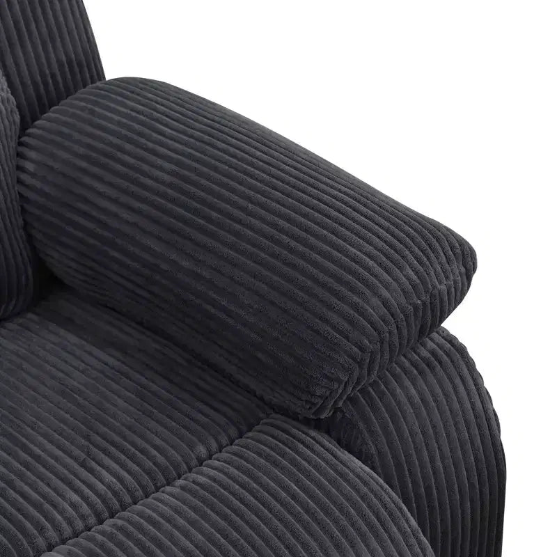Poltrona Reclinabile Elettrica, Poltrona Reclinabile Manuale in Tessuto con Schienale Regolabile per Soggiorno, Grigio Scuro