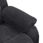 Poltrona Reclinabile Elettrica, Poltrona Reclinabile Manuale in Tessuto con Schienale Regolabile per Soggiorno, Grigio Scuro