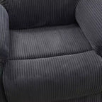 Poltrona Reclinabile Elettrica, Poltrona Reclinabile Manuale in Tessuto con Schienale Regolabile per Soggiorno, Grigio Scuro
