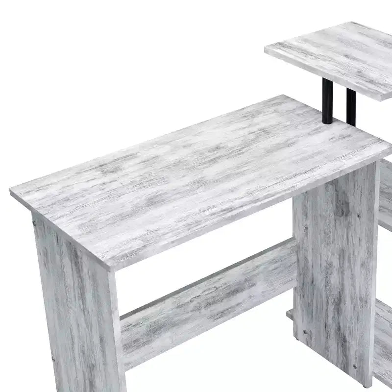 Scrivania moderna con ripiani a 3 livelli, scrivania da ufficio con ampio piano di lavoro, scrivania in piedi per ufficio, sala lettura, camera da letto
