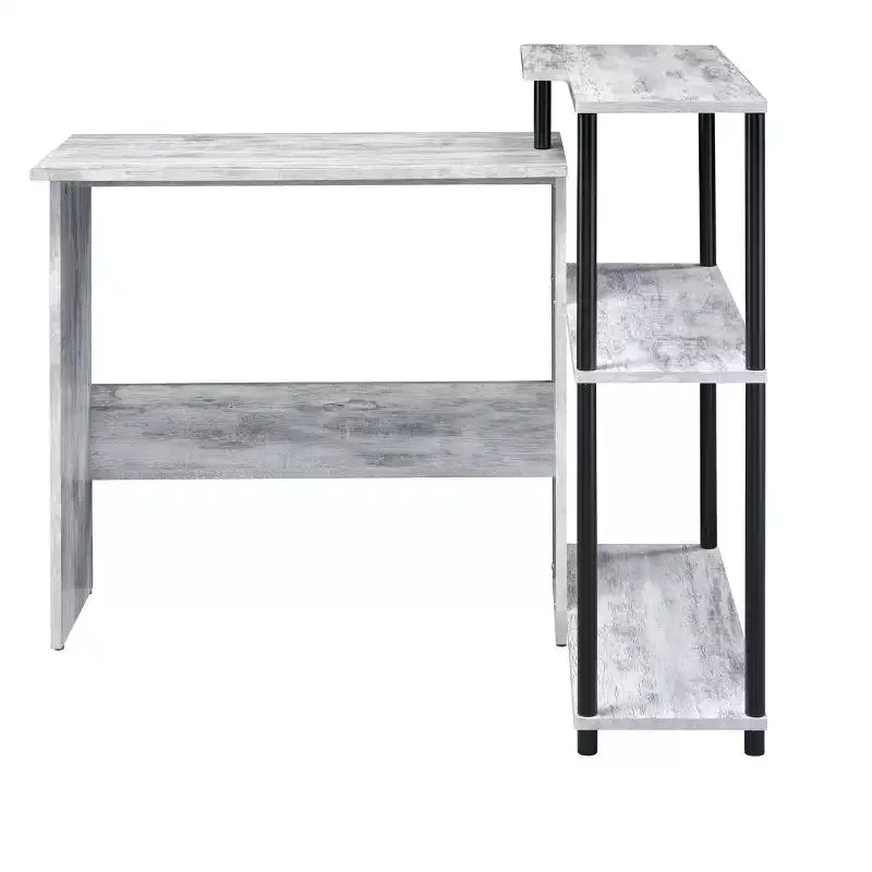 Scrivania moderna con ripiani a 3 livelli, scrivania da ufficio con ampio piano di lavoro, scrivania in piedi per ufficio, sala lettura, camera da letto