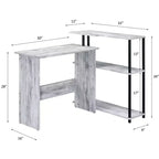 Scrivania moderna con ripiani a 3 livelli, scrivania da ufficio con ampio piano di lavoro, scrivania in piedi per ufficio, sala lettura, camera da letto
