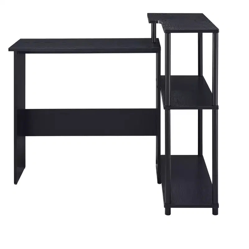 Scrivania moderna con ripiani a 3 livelli, scrivania da ufficio con ampio piano di lavoro, scrivania in piedi per ufficio, sala lettura, camera da letto