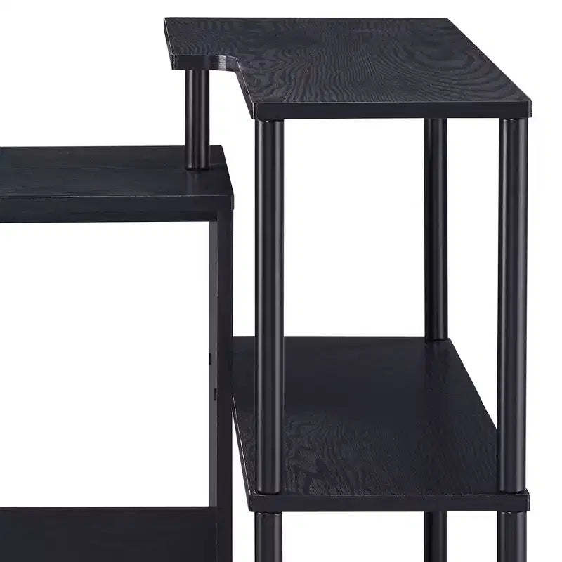 Scrivania moderna con ripiani a 3 livelli, scrivania da ufficio con ampio piano di lavoro, scrivania in piedi per ufficio, sala lettura, camera da letto