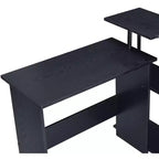 Scrivania moderna con ripiani a 3 livelli, scrivania da ufficio con ampio piano di lavoro, scrivania in piedi per ufficio, sala lettura, camera da letto