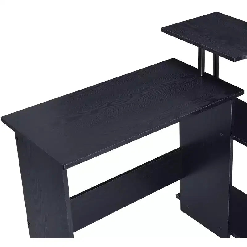 Scrivania moderna con ripiani a 3 livelli, scrivania da ufficio con ampio piano di lavoro, scrivania in piedi per ufficio, sala lettura, camera da letto