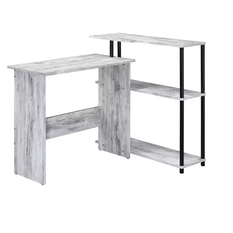 Scrivania moderna con ripiani a 3 livelli, scrivania da ufficio con ampio piano di lavoro, scrivania in piedi per ufficio, sala lettura, camera da letto