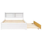 Struttura Letto Matrimoniale con Cassetto Estraibile e Testiera Contenitore, Letto Estraibile Matrimoniale con Libreria per Bambini, Letto con Libreria per Ragazzi, Adulti
