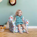 Whisen Kids & Toddler Sofa, Children's Couch, Flannel-Covered Toddler Armchair with Dinosaur Design - Multicolor