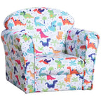 Divano per bambini e neonati, divano per bambini, poltrona per bambini rivestita in flanella con motivo a dinosauro - Multicolore
