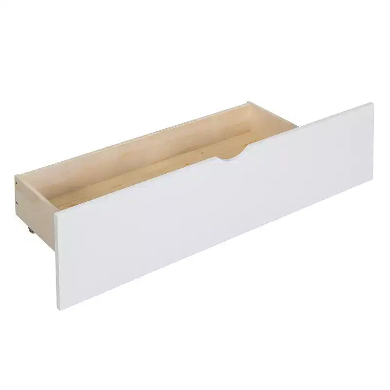 Letto a capanna singolo con divano imbottito, struttura in legno con stazione di ricarica, ricarica wireless, ripiani e cassetti