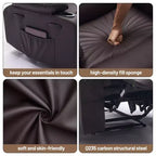 Poltrona Reclinabile Manuale Extra Larga in Pelle PU per Adulti, Braccioli e Schienale Imbottiti 1.5X per un Comfort Maggiore, per Soggiorno, Camera da Letto