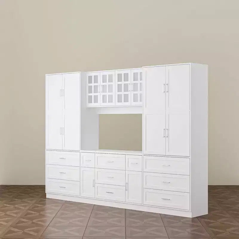 Armadio Contenitore Grande Capacità con 2 Ripiani Regolabili e 11 Cassetti, Organizer per Armadio per Camera da Letto e Soggiorno