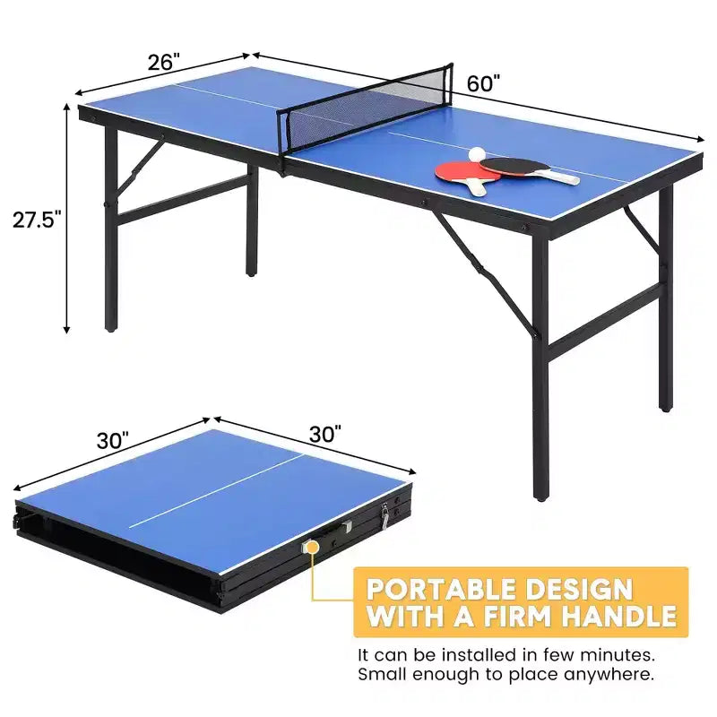 Tavolo da Ping Pong, Tavolo da Ping Pong Pieghevole per Uso Interno Esterno