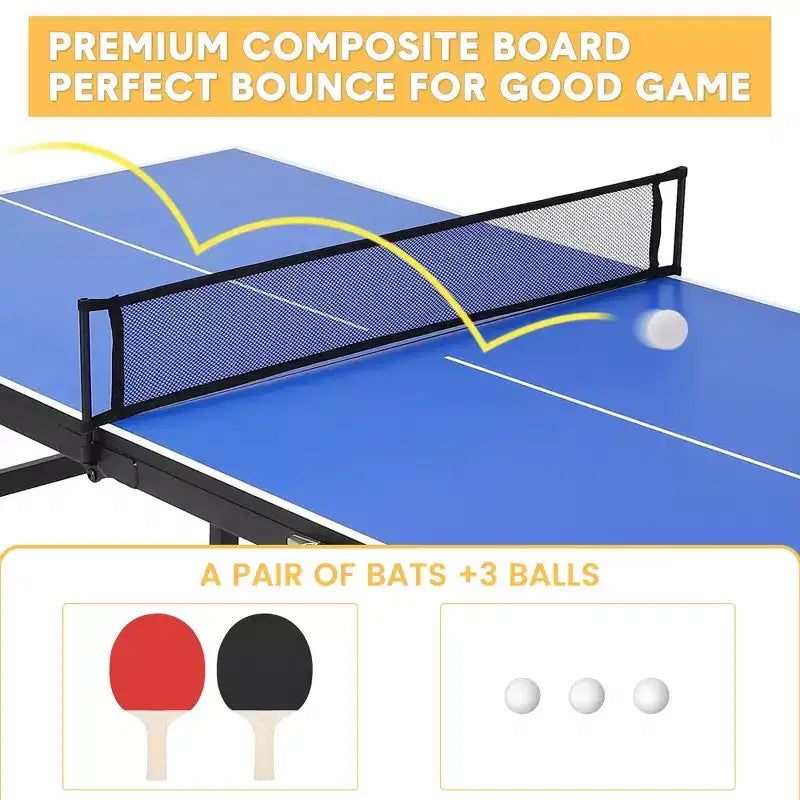 Tavolo da Ping Pong, Tavolo da Ping Pong Pieghevole per Uso Interno Esterno