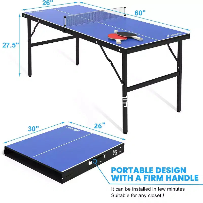 Tavolo da Ping Pong, Tavolo da Ping Pong Pieghevole per Uso Interno Esterno