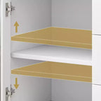 2 ante in vetro scanalato, 3 ampi cassetti, credenza, per soggiorno, sala da pranzo, legno