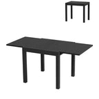 Expandable Dining Table - Outdoor Dining Table for 4-6,Patio Dining Table 31.5-63,Aluminum Slat Frame,for Restaurants, Outdoors, Swimming Pools