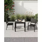 Tavolo da Pranzo Estensibile - Tavolo da Pranzo Esterno per 4-6 Persone, Tavolo da Pranzo da Giardino 80-160 cm, Telaio a Doghe in Alluminio, per Ristoranti, Esterni, Piscine