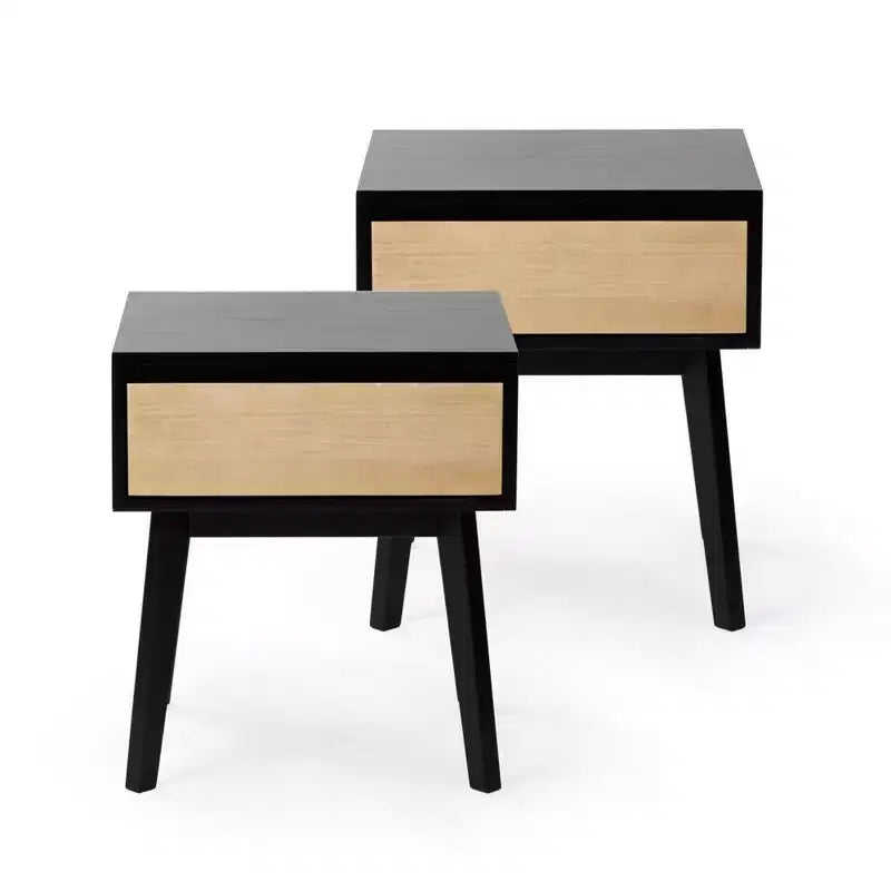 Comodino scandinavo a 1 cassetto (confezione da 2)