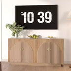 Madia Moderna Credenza 160 cm Mobile Contenitore Grande con Maniglia Dorata, Mobile Buffet Bar Caffè per Ufficio Domestico