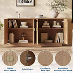 Madia Moderna Credenza 160 cm Mobile Contenitore Grande con Maniglia Dorata, Mobile Buffet Bar Caffè per Ufficio Domestico