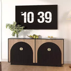 Madia Moderna Credenza 160 cm Mobile Contenitore Grande con Maniglia Dorata, Mobile Buffet Bar Caffè per Ufficio Domestico