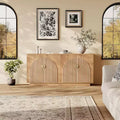 Madia Moderna Credenza 160 cm Mobile Contenitore Grande con Maniglia Dorata, Mobile Buffet Bar Caffè per Ufficio Domestico