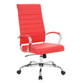 HomeStock 46 in.H Adjustable Height Brown Faux Leather Seat Material with Casters/Wheels Office Chairs