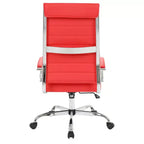 Sedia da ufficio in similpelle marrone con ruote, altezza regolabile, 116,8 cm (46") H