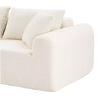 Divano componibile di grandi dimensioni a L da 104 pollici con chaise longue, moderno divano "Cloud" imbottito con cuscini decorativi per soggiorno camera da letto beige