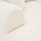 Divano componibile di grandi dimensioni a L da 104 pollici con chaise longue, moderno divano "Cloud" imbottito con cuscini decorativi per soggiorno camera da letto beige