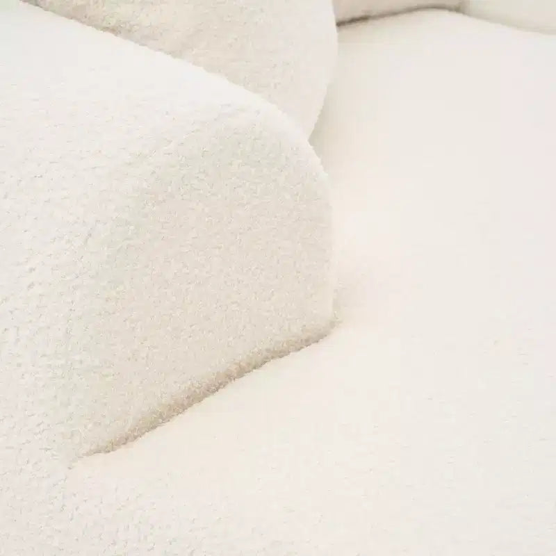 Divano componibile di grandi dimensioni a L da 104 pollici con chaise longue, moderno divano "Cloud" imbottito con cuscini decorativi per soggiorno camera da letto beige