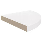 Mensola angolare Bianco lucido MDF a nido d'ape, metallo 35x35x3.8 cm